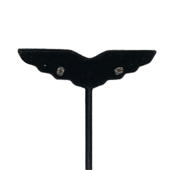 BRASS CRESCENT Stud Earrings - Picture 3 of 4